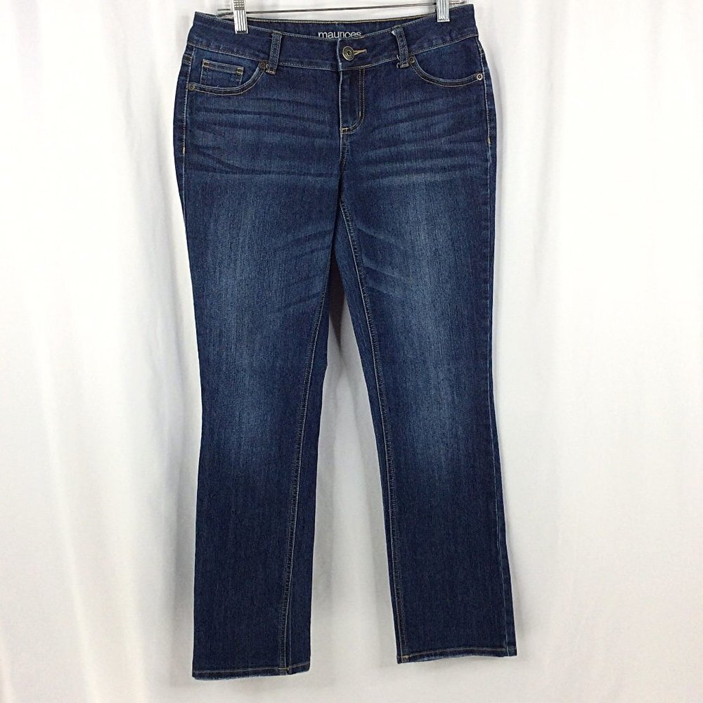 Maurices Women's Straight Leg Jeans Size 7/8 Dark Wash Blue